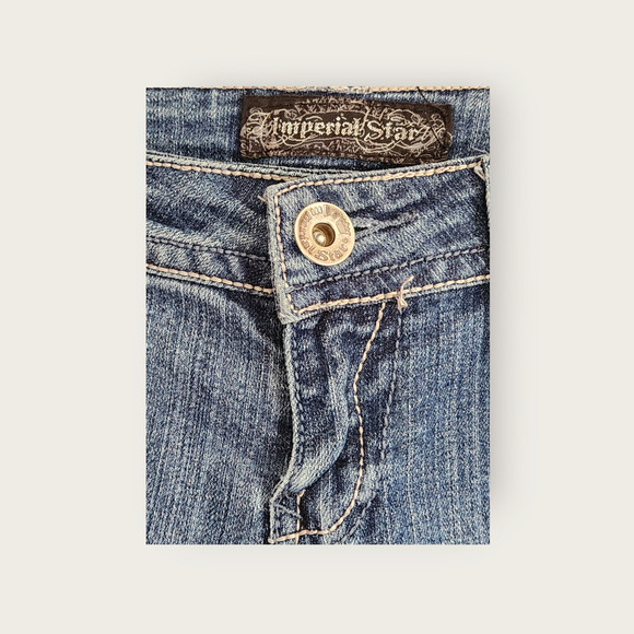 Imperial Star Straight Slim Fit Distressed embellished Girls Jeans Size 7 - Picture 10 of 10